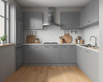 dapur dengan kitchen set minimalis mewah