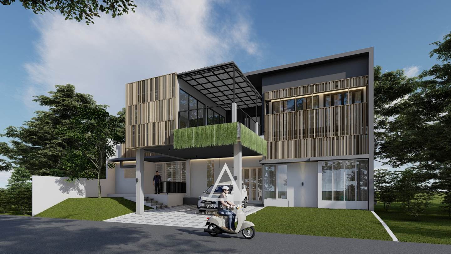 Model rumah minimalis 2 lantai dengan tampak depan