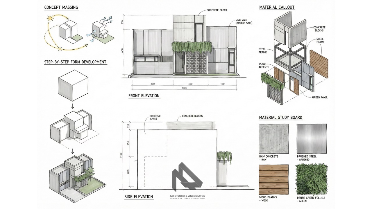 Desain Rumah Industrial 1 Lantai 10x12