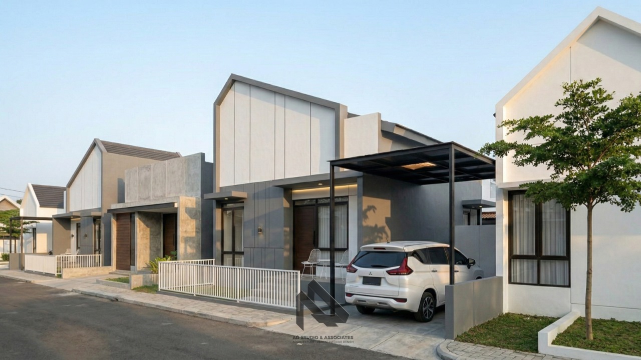 Desain Rumah Modern Tropis 1 Lantai 9 x 11