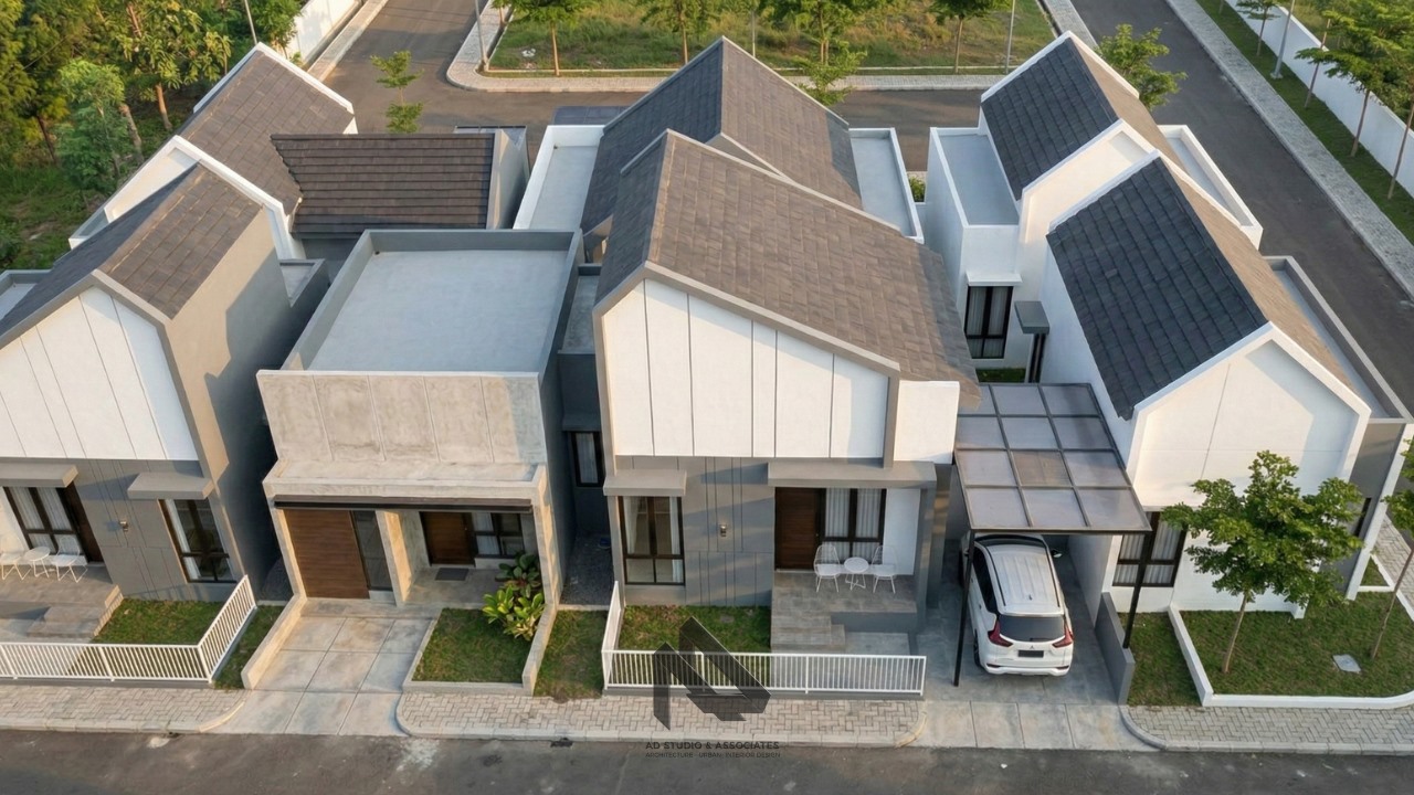 Desain Rumah Modern Tropis 1 Lantai 9 x 11