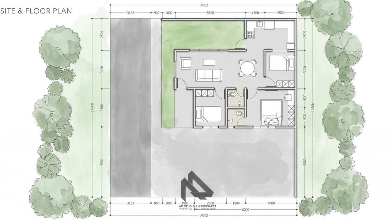 Rumah Modern 14x14.5