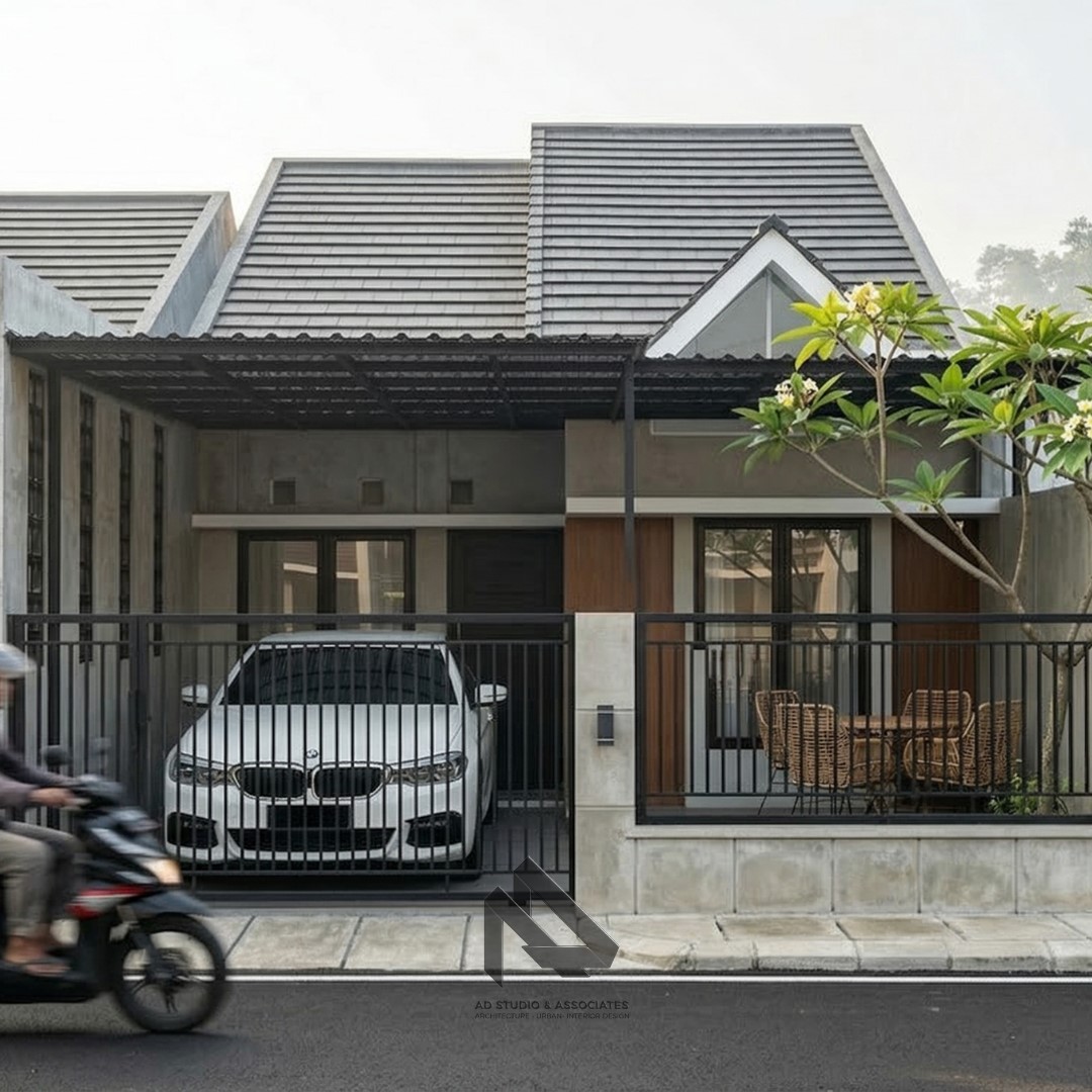 Rumah Modern Tropis 1 Lantai 6.2x15