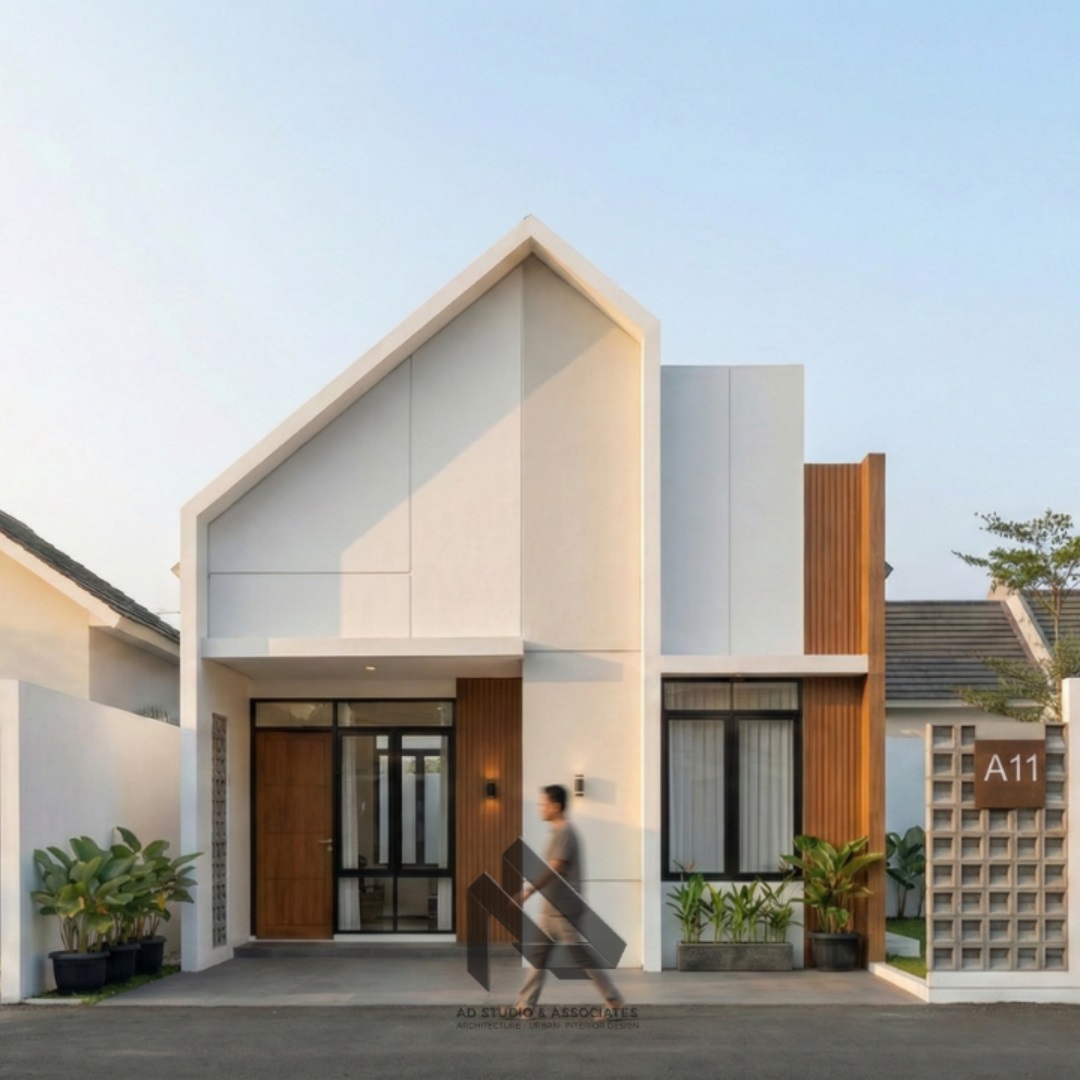 Desain Rumah Japandi 1 Lantai Ukuran 11 x 16.5 M