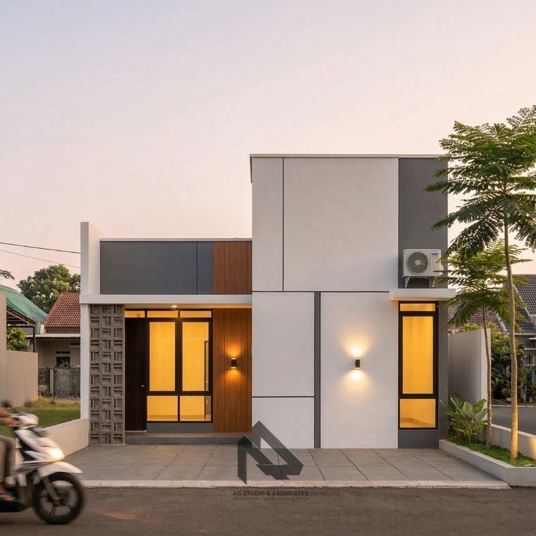 DESAIN RUMAH MINIMALIS TAMPAK DEPAN