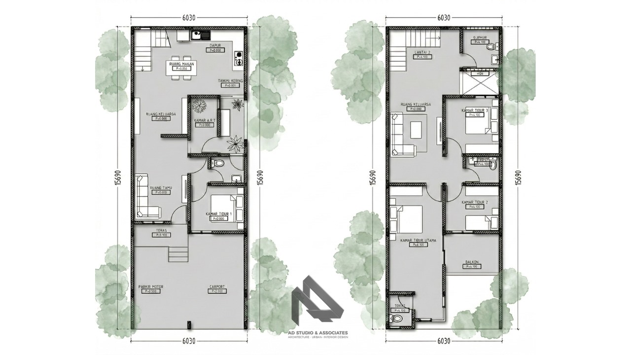 Rumah Skandinavia 6x15
