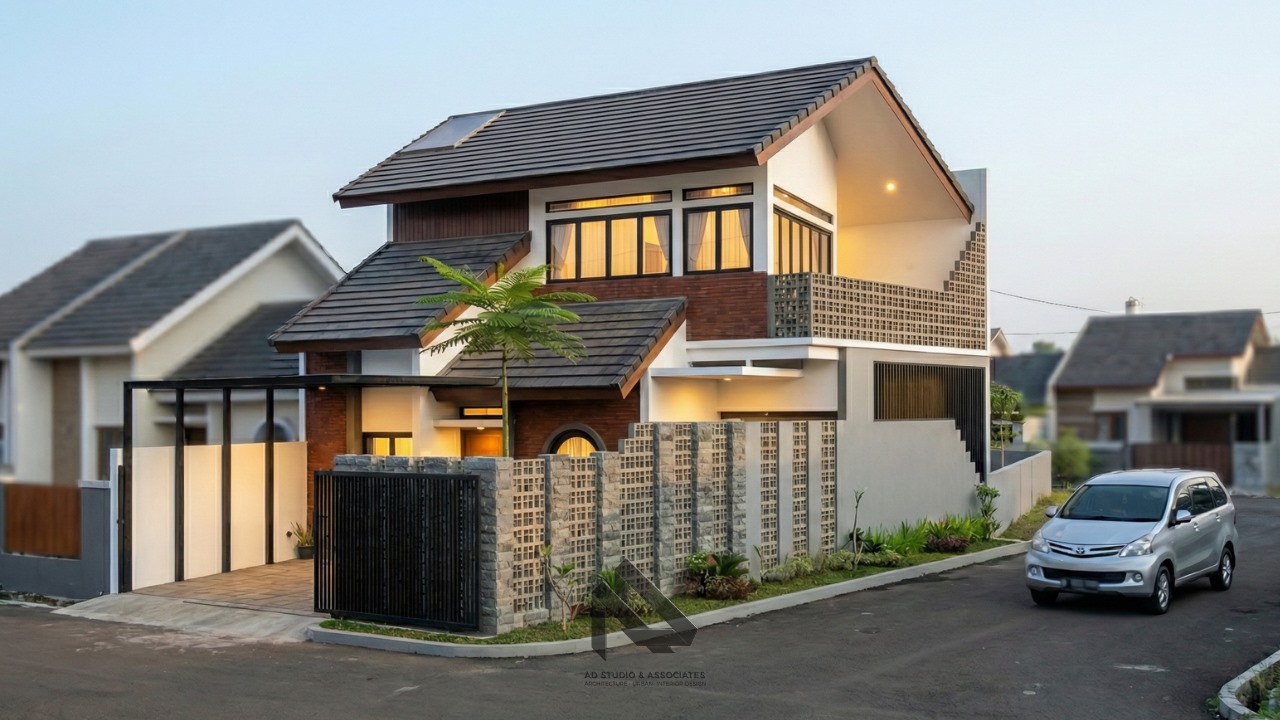 Rumah Modern Tropis 10x12