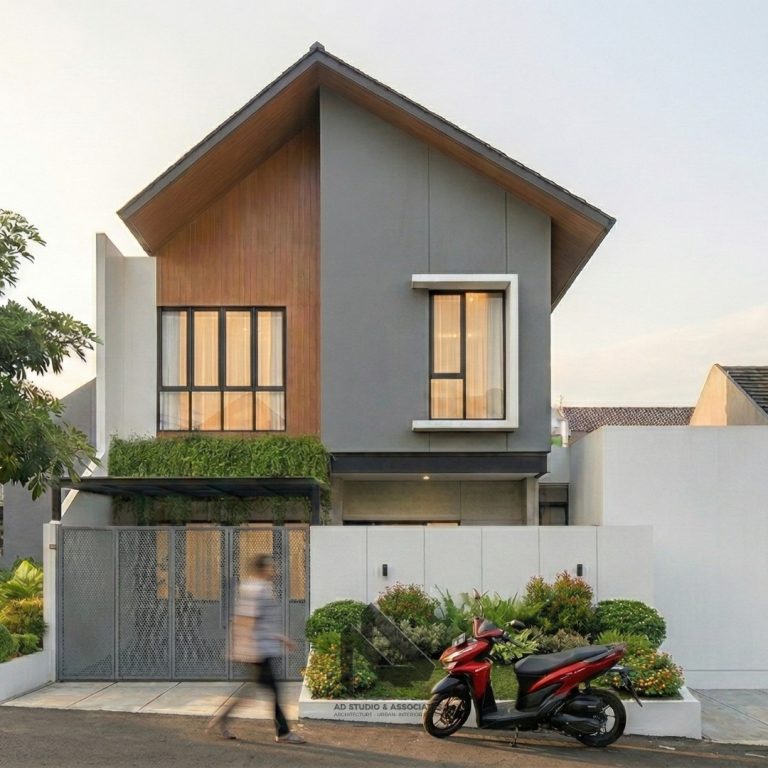 Rumah Modern Simple 2 Lantai dengan Konsep Clean dan Modern
