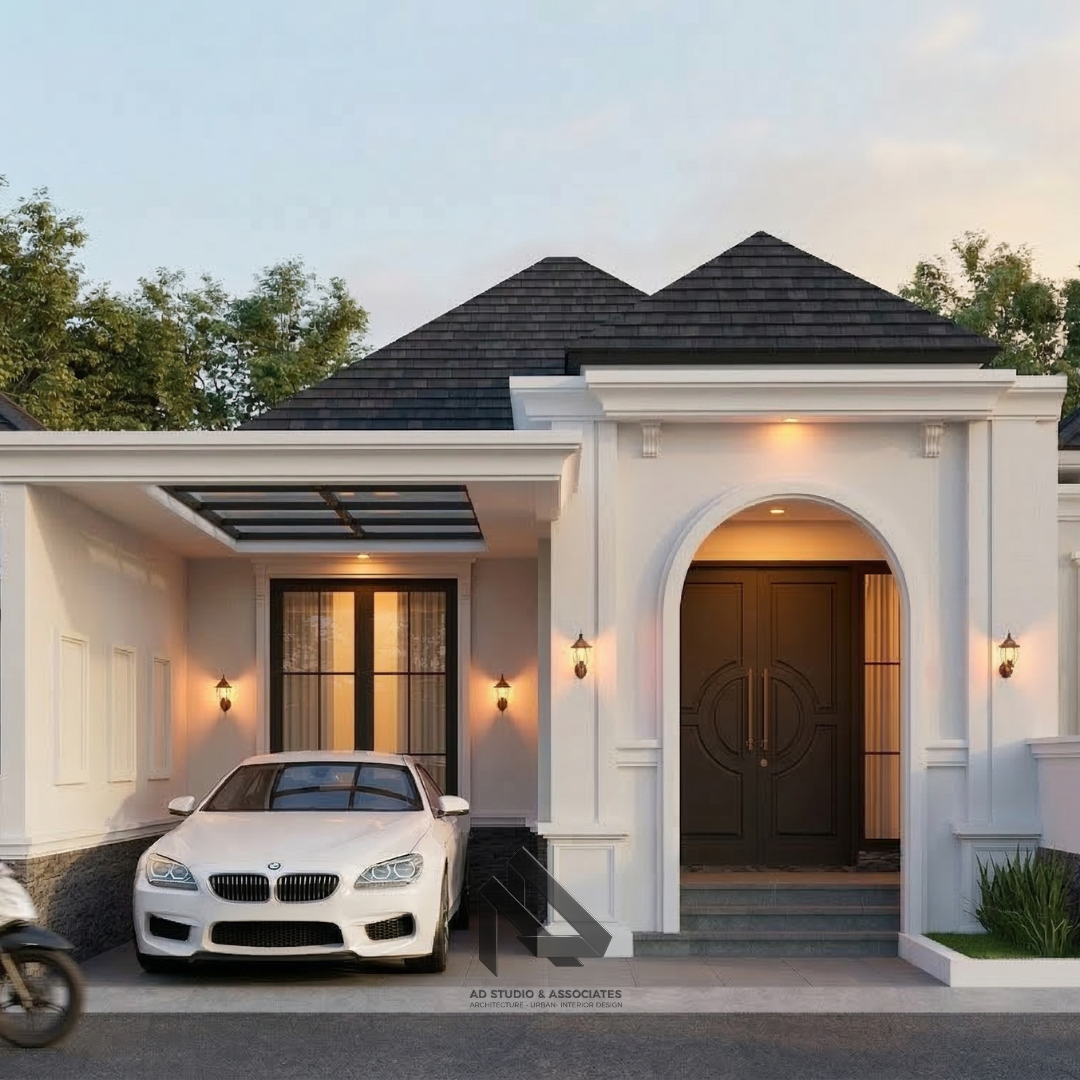 RUMAH KLASIK MODERN 1 LANTAI ELEGAN